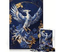 Rompecabezas de Porcelana Fénix Renacido de 1000 Piezas para Adolescentes Mejora la Memoria Tiempo de relajación Bordes precisos Regalo Creativo (38x52cm)