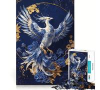 Rompecabezas de Porcelana Fénix Renacido de 1000 Piezas para Adultos Juguete Inteligente para el hogar Disfrute de Bordes Afilados Artículo de Santa Claus (38x26cm)
