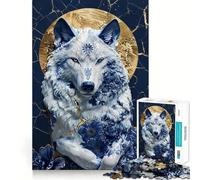 Rompecabezas de Porcelana Majestuosidad a la luz de la Luna de 1000 Piezas para Adolescentes Juguete de lógica Fuerte Escape Tranquilo Borde Transparente Regalo de cumpleaños (38x52cm)