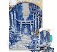 Rompecabezas de Porcelana Santuario del Bosque de 1000 Piezas para Adolescentes Mejora la Memoria, se relaja, Tiene Bordes precisos y es un Regalo Creativo (38x26cm)