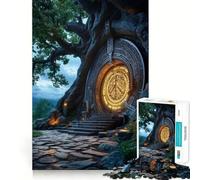 Rompecabezas de Portal de Piedra Antiguo para Adultos,1000 Piezas,Juego de Habilidad y Pensamiento,Troquelado de Alta precisión,desafío entretenido para el Tiempo Libre (38x52cm)
