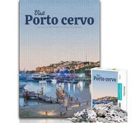 Rompecabezas de Porto Cervo para Adultos 1000 Piezas, para Pasar el rato en casa, Cada Pieza es única, desafiante y Divertido Juego Familiar 38x26cm