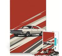 Rompecabezas de póster de Autos Deportivos Americanos,1000 Piezas,Juego de Memoria Cerebral, Corte láser,Actividad Absorbente para Noches tranquilas (38x52cm)