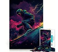 Rompecabezas de póster de esquí Retro para Adultos, 1000 Piezas, para Fortalecer la Memoria, Divertido, de Calidad, Elegante, Regalo (50x75cm)