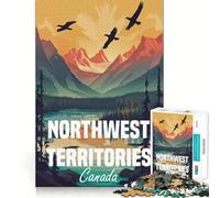 Rompecabezas de póster de los Territorios del Noroeste de Canadá para Adultos, 1000 Piezas, Rompecabezas Mental, Relajante, para armar, (38x52cm)
