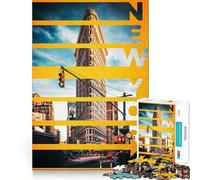 Rompecabezas de póster de Nueva York para Adolescentes, 1000 Piezas, Juguete para ejercitar la Mente, Actividad artística para armar en casa, (50x75cm)
