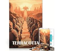 Rompecabezas de póster del Ejército de Terracota para Adolescentes, 1000 Piezas, Juguete Inteligente, Juego Relajante, Corte Suave, Regalo increíble 38x52cm