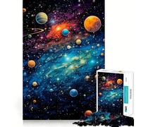 Rompecabezas de póster Espacial Retro para Adultos, 1000 Piezas, Juego Mental, Juguete para aliviar la ansiedad, Arte de Corte preciso, Coleccionable (38x52cm)