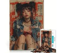 Rompecabezas de póster japonés Retro de 1000 Piezas para Adolescentes Juguete de razonamiento y Habilidad Divertido y Relajante Corte preciso Regalo Ideal (50x75cm)