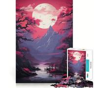 Rompecabezas de póster japonés Vaporwave para Adultos,1000 Piezas,Juego de Memoria,Ajuste Firme,Montaje Seguro,Juego de construcción de Conexiones significativas (38x26cm)