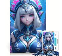 Rompecabezas de Princesa submarina de Anime,1000 Piezas,para desarrollar la Memoria,con Bordes Lisos y Encaje Forma Divertida de llenar Las Horas Libres (38x26cm)