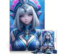 Rompecabezas de Princesa submarina de Chica Anime para Adolescentes, 1000 Piezas, estimulación cognitiva, relajación acogedora, Cierre Seguro, Regalo significativo (38x52cm)
