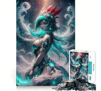 Rompecabezas de Princesas de fantasía Anime de 1000 Piezas,Juego cognitivo Divertido,Troquelado de Alta precisión, aliviar el estrés (50x75cm)