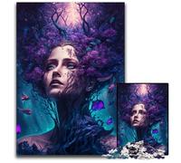 Rompecabezas de Princesas submarinas de 1000 Piezas de Madera para Adultos cumpleaños, festividades y Navidad. 50x75cm/19,68x29,52 Pulgadas.