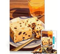 Rompecabezas de pudín de Pan con pasas y Jugo de Naranja para Adolescentes 1000 Piezas Juguete para desarrollar la Capacidad de razonamiento Juego Relajante Corte preciso (50x75cm)