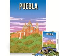 Rompecabezas de Puebla,México,Estilo Vintage,para Adultos,1000 Piezas,para estimular la Memoria,pasatiempo Relajante,Regalo Festivo (38x52cm)