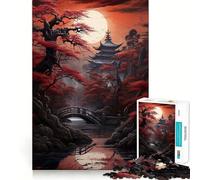 Rompecabezas de Pueblo japonés al Atardecer para Adolescentes, 1000 Piezas, Juguete Inteligente, Tiempo Libre, Corte preciso, Regalo de Temporada 50x75cm
