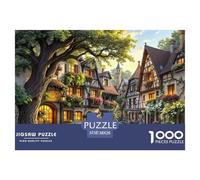 Rompecabezas de Pueblo para Adultos 1000 Desafiante Puzzles Serie de Pueblo Pequeño Juego de Rompecabezas para Todo para Mujeres Regalos para Hombres Un Único100% Cartón Recvcled38x26cm/1000pcs