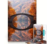 Rompecabezas de Puente de Arco de Piedra con Reflejo, 1000 Piezas, Juguete para ejercitar la Mente, Actividad para el hogar, decoración de Pared con Corte de precisión 38x26cm