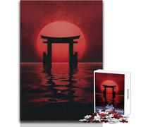 Rompecabezas de Puerta Torii Japonesa para Adultos, 1000 Piezas, Actividad educativa, Ocasiones Festivas, tamaño 38x26cm