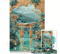 Rompecabezas de Puerta Torii Mística para Adolescentes, 1000 Piezas, Think Toy, Divertido y Relajante, Arte Coleccionable de Corte Limpio (38x26cm)