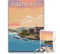 Rompecabezas de Puerto Rico y San Juan para Adultos, 1000 Piezas, Aprendizaje Interactivo, Actividad Divertida, Regalo conmovedor y Memorable, tamaño 50x75cm