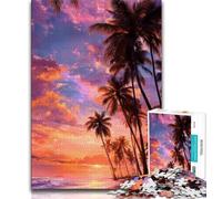 Rompecabezas de Puesta de Sol Junto al mar para Adolescentes, 1000 Piezas, Juguete Educativo Intelectual descompresor, Regalo de Amigo Secreto, 38x26cm