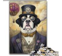 Rompecabezas de Pug con Sombrero para Adultos, Juguete Adictivo para el Desafío de la Inteligencia Cerebral, Regalos de Cumpleaños para Mayores de 14 Años (70x100cm)