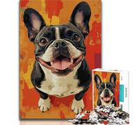 Rompecabezas de Pug de 1000 Piezas para Adolescentes Ayuda a ejercitar el Cerebro Juguetes adictivos para Cultivar la Paciencia Un Gran Regalo (38x26cm)