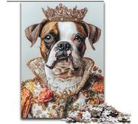 Rompecabezas de Pug King para Adolescentes, 1000 Piezas, Juguetes educativos para familias, con póster a Juego y Hoja de Trivia (50x75cm)