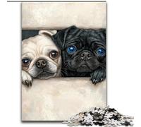 Rompecabezas de Pug para Adolescentes de 1000 Piezas, Toda la Familia (26x38cm)