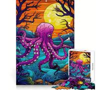 Rompecabezas de Pulpo Colorido del mar de 1000 Piezas para Adolescentes, Juguete de Habilidad, Tiempo Tranquilo, Corte Exacto, Regalo increíble (50x75cm)