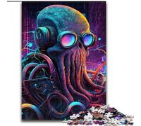 Rompecabezas de Pulpo de 1000 Piezas para Adultos, de Madera, Ideal para Decorar el hogar o la Oficina, 50x75cm, Ideal para Juegos interactivos Familiares
