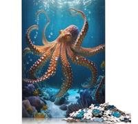 Rompecabezas de Pulpo de cartón Premium para niños y Adultos a Partir de 12 años, 1000 Piezas (75 x 50 cm)
