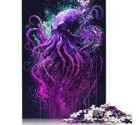 Rompecabezas de Pulpo de fantasía cósmica, desafiante y Estimulante, de cartón 100% Reciclado, Ideal para Adultos y Adolescentes, Regalo de cumpleaños, 1000 Piezas (26 x 38 cm)