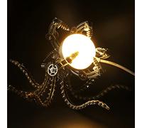 Rompecabezas de pulpo de metal 3D con lámpara LED, kits de rompecabezas mecánicos steampunk, lámpara de escritorio de pulpo, kit de modelo de metal para adultos (1060 piezas)