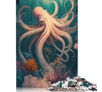 Rompecabezas de Pulpo de Papel Rectangular para Adultos y Adolescentes, 1000 Piezas (26 x 38 cm)