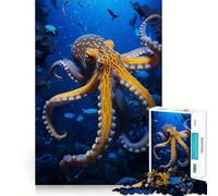 Rompecabezas de Pulpo del Departamento Marino de 1000 Piezas para Adolescentes Juguete para desarrollar la Mente Diseño Divertido y Relajante armar (38x26cm)