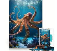 Rompecabezas de Pulpo difícil para Adultos, 1000 Piezas, Juego Inteligente para el hogar, Disfruta del Montaje de la Imagen, Regalo Festivo (50x75cm)