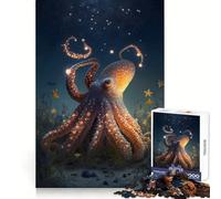 Rompecabezas de Pulpo Imaginario de 1000 Piezas para Adultos, Juguete Inteligente para el hogar, decoración de Pared con Corte preciso (50x75cm)