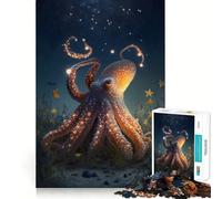 Rompecabezas de Pulpo Imaginario de 1000 Piezas para Adultos, Juguete Inteligente para el hogar, decoración de Pared con Corte preciso (50x75cm)
