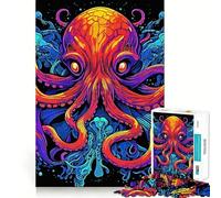 Rompecabezas de Pulpo para Adolescentes, 1000 Piezas, Juego Inteligente, Tiempo en Familia, patrón de ensamblaje, selección de Deseos de Papá Noel (50x75cm)