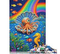 Rompecabezas de Pulpo Premium, 100% Reciclado, Rectangular, para Adultos y Adolescentes, 1000 Piezas (75 x 50 cm)