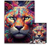 Rompecabezas de Puma Colorido de 1000 Piezas, Rompecabezas difícil para Adultos y Adolescentes, Noche de Juegos en Familia, Idea de Regalo para estimular el Cerebro, 50x75cm/19,68x29,52 Pulgadas