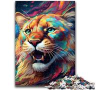 Rompecabezas de Puma Colorido para Adolescentes, 1000 Piezas, antiestrés, desafiante, decoración del hogar (26x38cm)