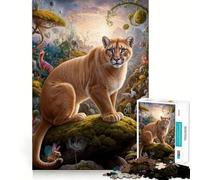 Rompecabezas de Puma místico para Adolescentes, 1000 Piezas, Juguete de lógica Fina, Suave, Relajante, Bordes limpios, Regalo Premium (38x52cm)