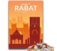 Rompecabezas de Rabat, Marruecos, para Adultos, 1000 Piezas, Ideal para Pasar Las Vacaciones en casa, con póster a Juego y Hoja de Trivia (26x38cm)