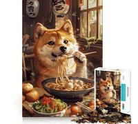 Rompecabezas de Ramen Shiba Inu para Adultos, 1000 Piezas, Rompecabezas para ejercitar la Mente, Ideal para el hogar, Regalo de cumpleaños (38x52cm)