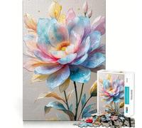 Rompecabezas de Ramo de Flores en Acuarela para Adultos 1000 Piezas Juego para ejercitar la Mente Corte de precisión Bordes Suaves desafío Divertido para Pasar el Tiempo (50x75cm)