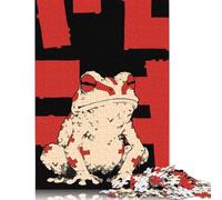 Rompecabezas de Rana de la Cruz Roja, difícil desafío, 100% cartón Reciclado, Ideal para Mujeres y Hombres, Regalo para el Día de la Madre, 1000 Piezas (75 x 50 cm)